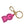 Dolce & Gabbana Chic Gold and Pink Keychain Elegance