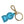 Dolce & Gabbana Elegant Blue Gold Keychain Accessory