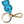 Dolce & Gabbana Elegant Blue Gold Keychain Accessory