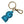 Dolce & Gabbana Elegant Blue & Gold Keychain Accessory