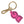 Dolce & Gabbana Chic Gold and Pink Logo Keychain