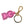 Dolce & Gabbana Chic Gold and Pink Logo Keychain