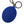 Dolce & Gabbana Elegant Blue Rubber Keychain with Brass Accents