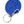 Dolce & Gabbana Elegant Blue Rubber Keychain with Brass Accents