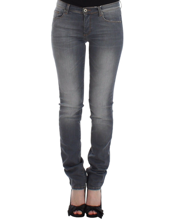 Ermanno Scervino Grey Slim Jeans Denim Pants Skinny Leg Stretch