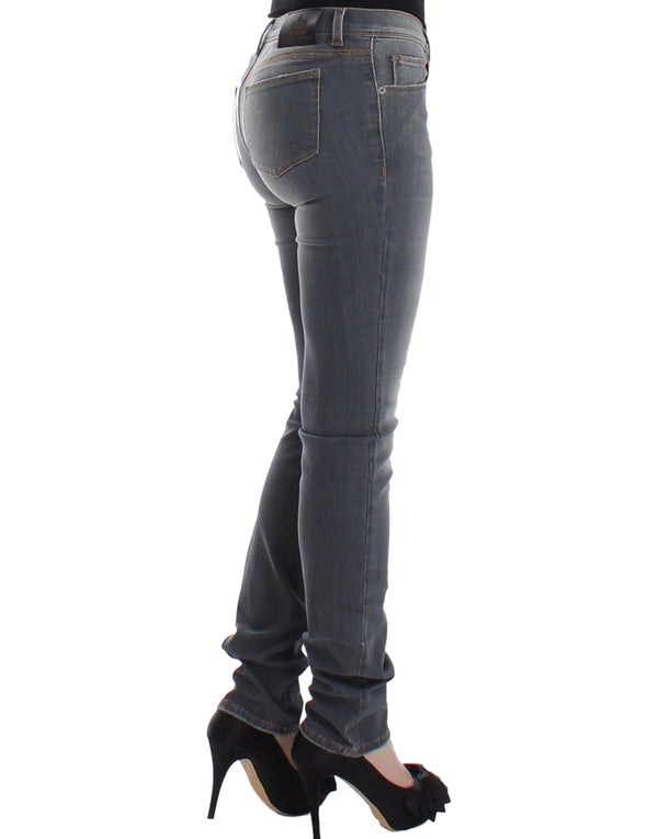 Ermanno Scervino Grey Slim Jeans Denim Pants Skinny Leg Stretch