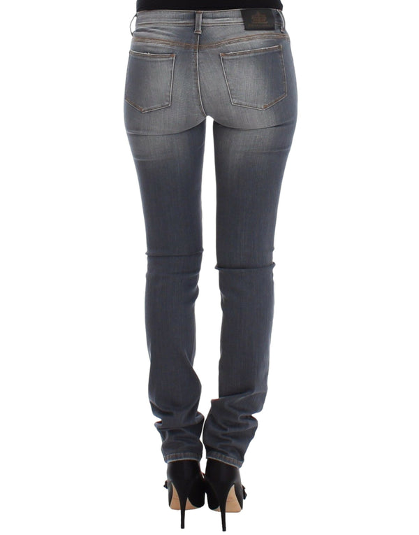 Ermanno Scervino Grey Slim Jeans Denim Pants Skinny Leg Stretch