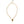 Dolce & Gabbana Gold Brass Chain Pearl Pendant Charm Necklace