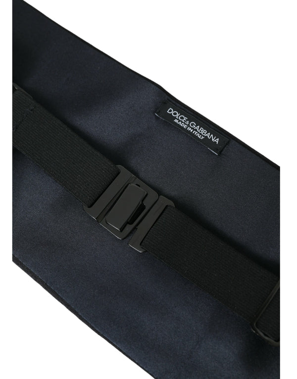 Dolce & Gabbana Black Men Wide Waist Silk Belt Cummerbund