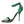 Dolce & Gabbana Green Exotic Leather Crystal Sandals Shoes