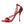 Dolce & Gabbana Keira Red Satin Crystals Sandals Heels Shoes