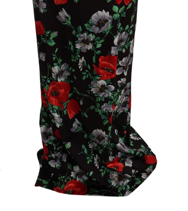 Dolce &amp; Gabbana monivärinen kukkakuvioinen Stretch Sheath pitkä mekko