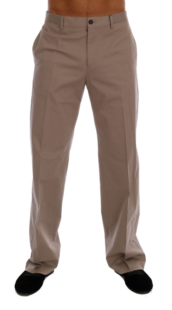 Dolce &amp; Gabbana Beige Cotton Stretch Chinos -housut