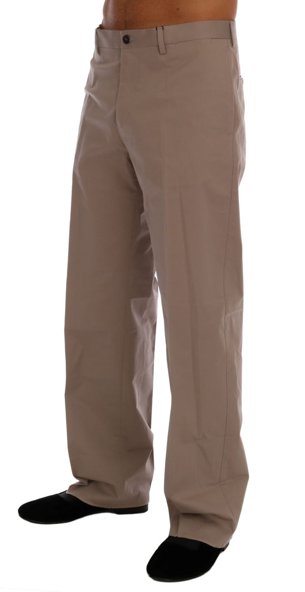 Dolce &amp; Gabbana Beige Cotton Stretch Chinos -housut