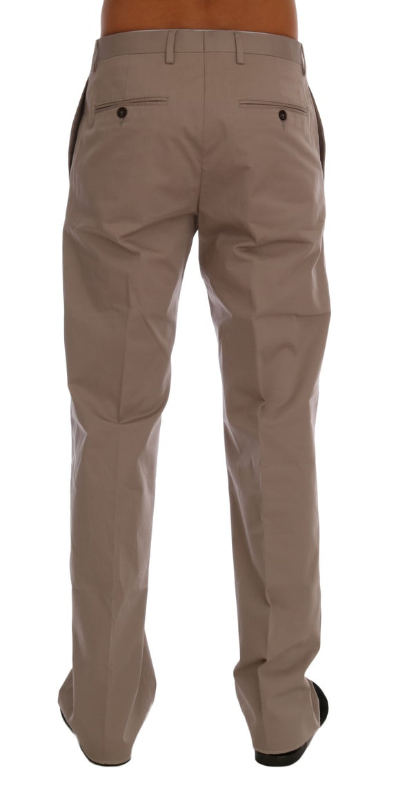 Dolce &amp; Gabbana Beige Cotton Stretch Chinos -housut