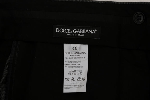 Dolce &amp; Gabbana harmaat villaraidalliset juhlahousut