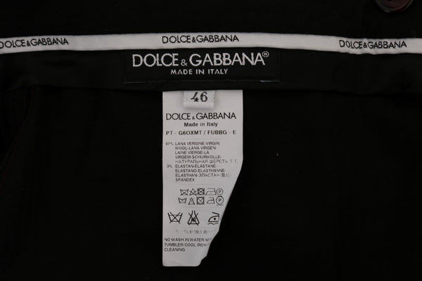 Dolce &amp; Gabbana Purple Wool Stretch Formal -housut