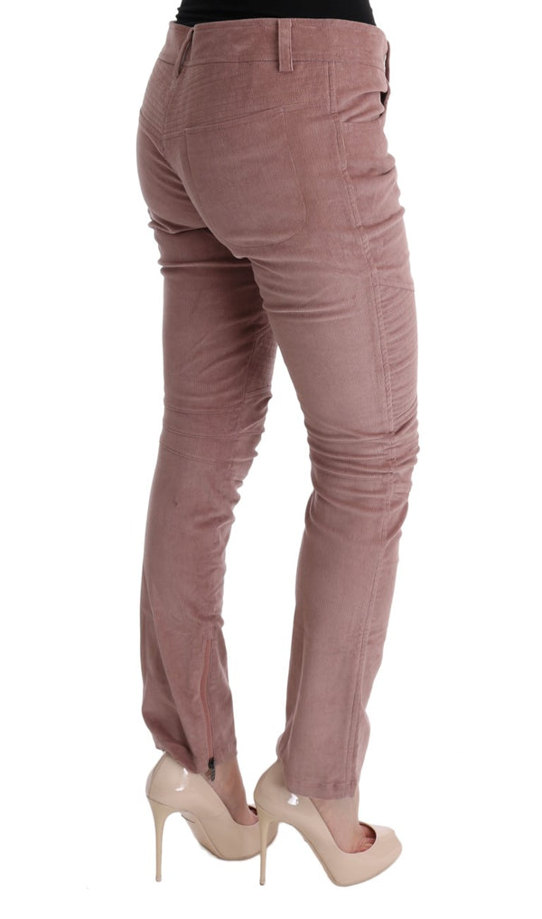 Ermanno Scervino Pink Velvet Cropped vapaa-ajan housut