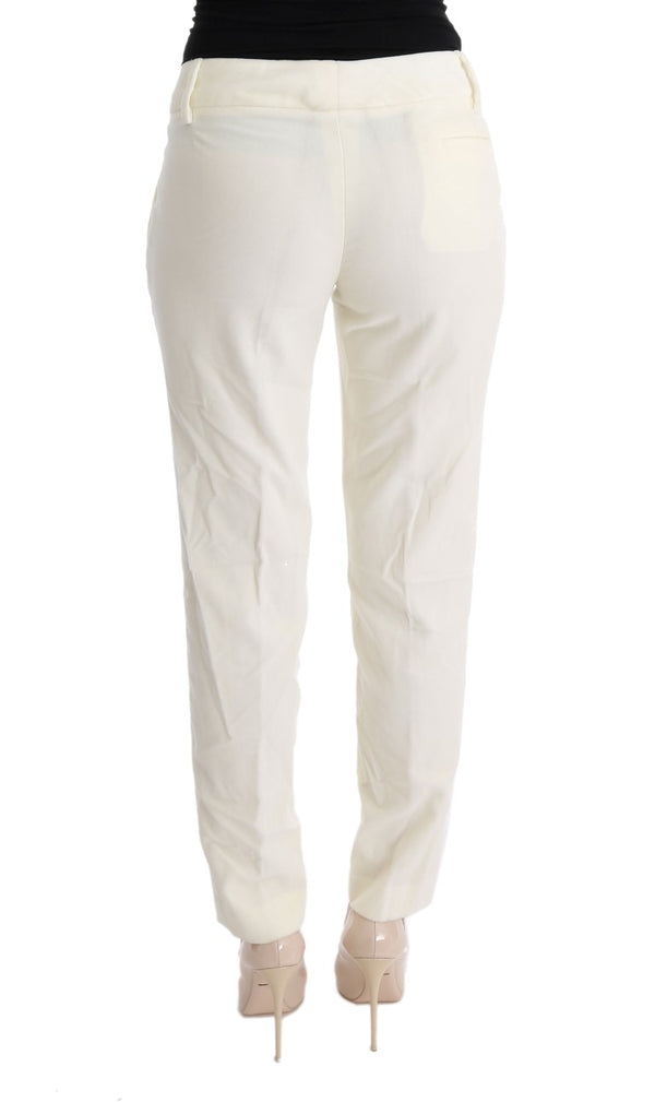 Ermanno Scervino White Cotton Regular Fit -housut