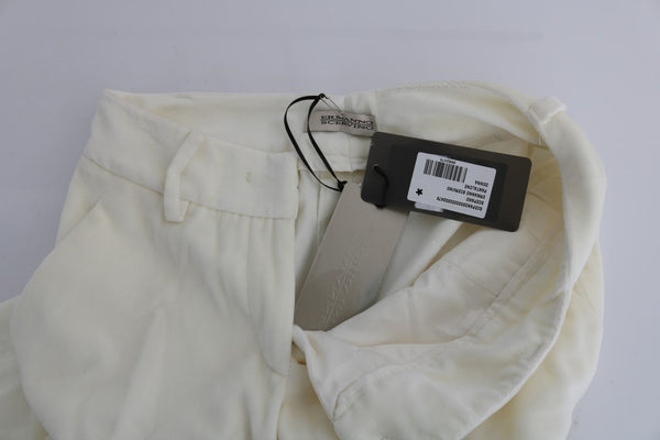 Ermanno Scervino White Cotton Regular Fit -housut