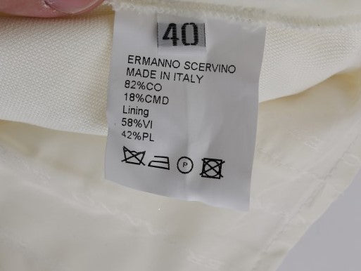 Ermanno Scervino White Cotton Regular Fit -housut