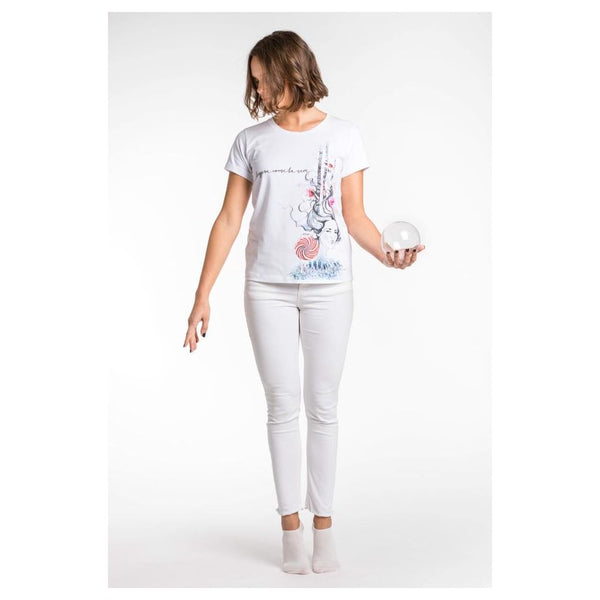 A.Tratti White Viscose Topit &amp; T-paita