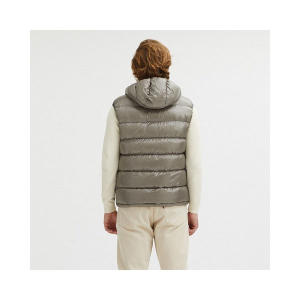 Centogrammi Reversible Goose Down Hooded Vest in Gray