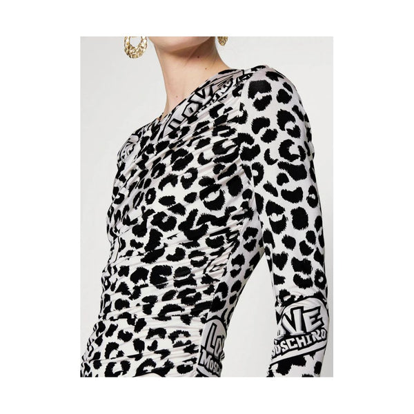 Love Moschino White Viscose Mekko