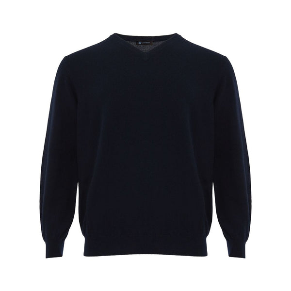 Colombo Elegant Cashmere Blue Sweater for Men