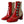 Dolce & Gabbana Red Beige Leather Embellished Mid Calf Boots Shoes