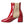 Dolce & Gabbana Red Beige Leather Embellished Mid Calf Boots Shoes