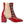 Dolce & Gabbana Red Beige Leather Embellished Mid Calf Boots Shoes