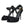 Dolce & Gabbana Black Suede Embellished Heels Sandals Shoes