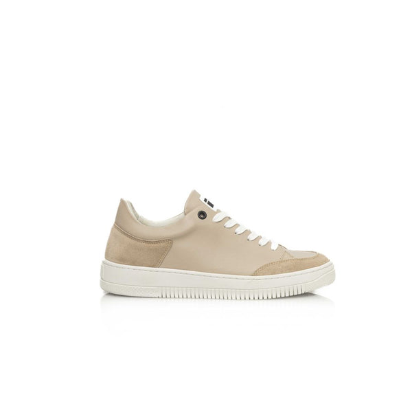 Cerruti 1881 Beige Leather Women Sneaker