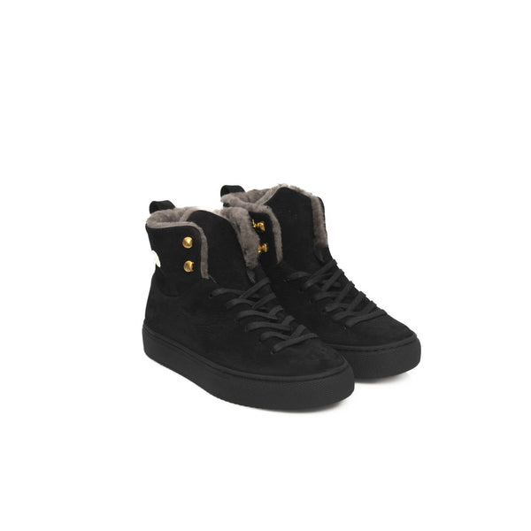 Cerruti 1881 Black Leather Women Sneaker