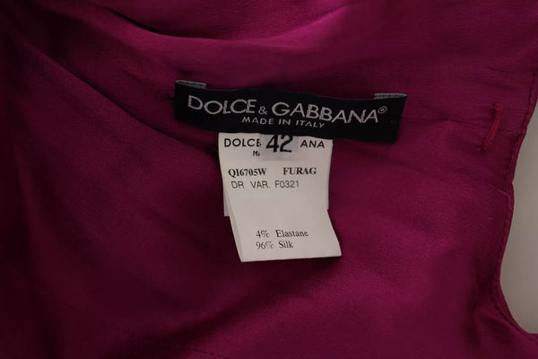 Dolce & Gabbana Sheath Mermaid Fuchsia Silk Stretch Gown Dress