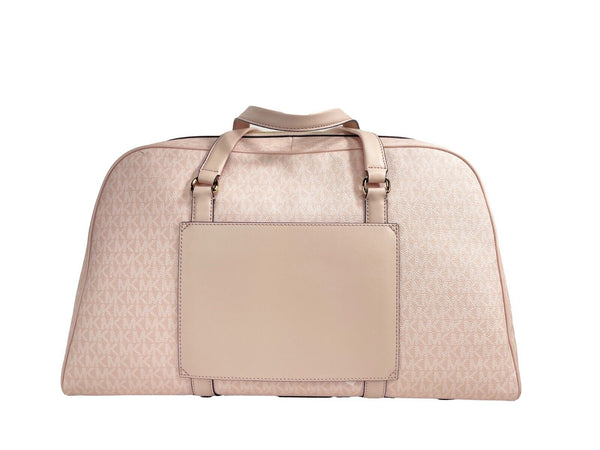 Michael Kors Travel Extra Large Powder Blush PVC Top Zip Weekender Luggage Bag