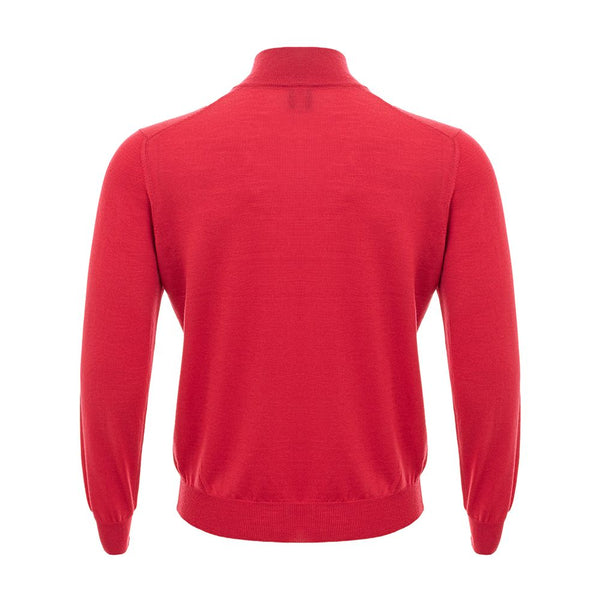 Gran Sasso Elegant Crimson Wool T-Shirt for Men