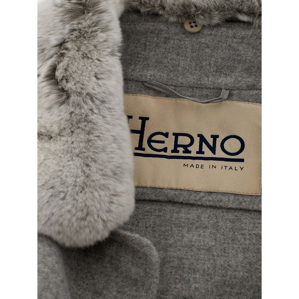 Herno Elegant Gray Wool Jacket for Timeless Style