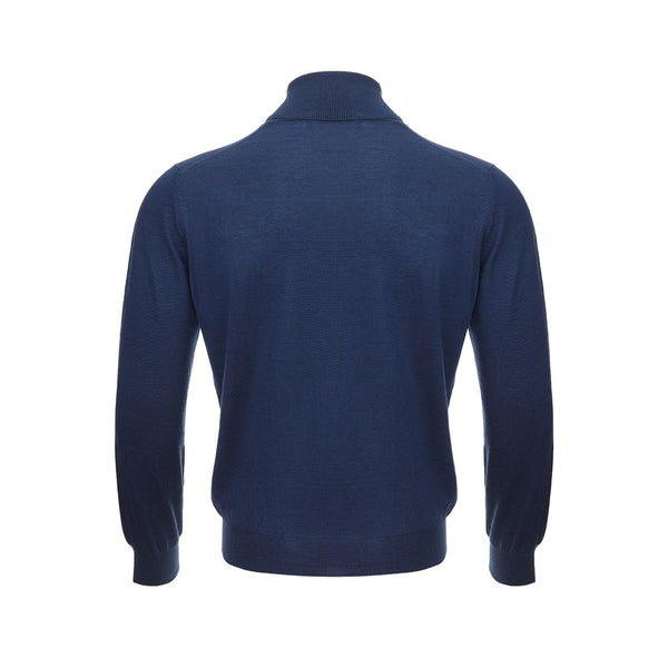 Gran Sasso Elegant Cashmere Sweater in Serene Blue