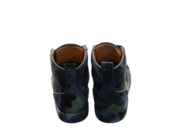 Christian Louboutin Louis Orlato Flat Camouflage High Top Sneakers