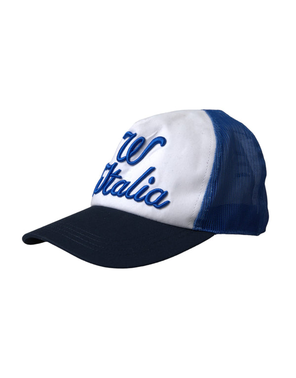 Dolce & Gabbana Blue White Black Italia Mesh Baseball Hat