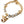 Dolce & Gabbana Gold Tone Brass Chain MY DOG Heart Bracelet