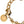 Dolce & Gabbana Gold Tone Brass Chain MY DOG Heart Bracelet