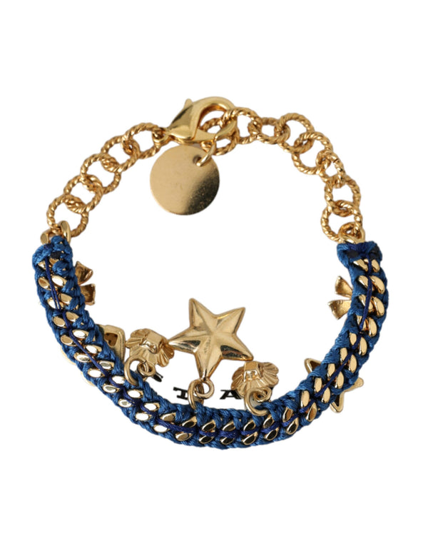 Dolce & Gabbana Gold Tone Brass Chain Star Fashion Bracelet