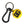 Dolce & Gabbana Yellow Rubber DG Logo Round Brass Metal Keyring Keychain