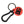 Dolce & Gabbana Red Orange Rubber DG Logo Round Metal Keyring Keychain