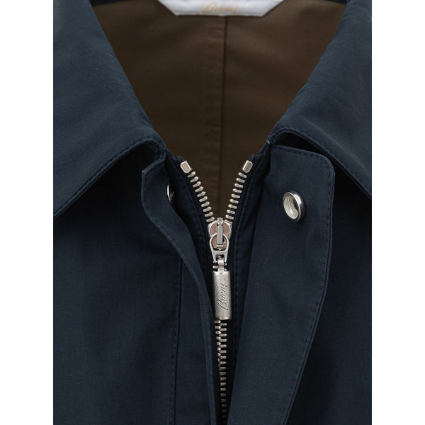 Brioni Blue Cotton Jacket