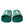 Dolce & Gabbana Green White Sandals Rubber Beachwear Shoes