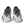 Dolce & Gabbana Silver Black Nylon NS1 Low Top Sneakers Men Shoes